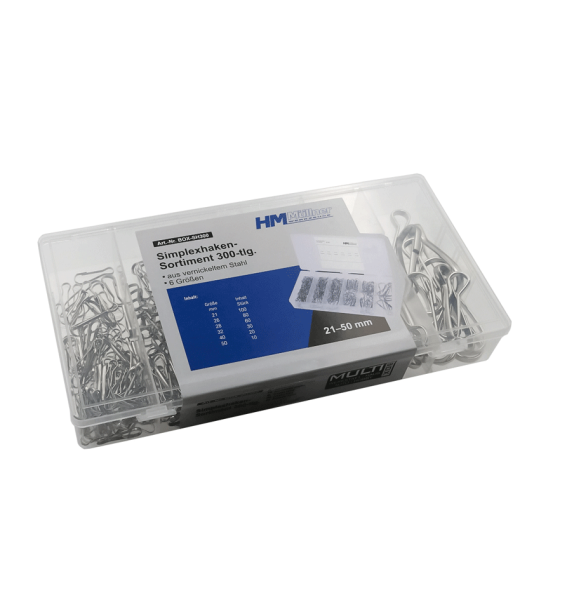 HM Müllner Simplexhaken-Sortiment, 300-tlg. BOX-SH300