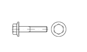 DIN 6921 Sechskantschraube mit Flansch Titan Grade 5