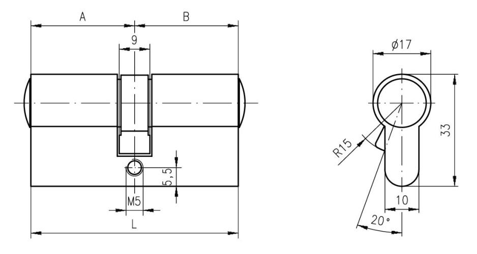 DOM Schließzylinder / Doppelzylinder Kurz ix Teco Sicherheitszylinder mit N+G inkl. 3 Schlüssel + Sicherungskarte