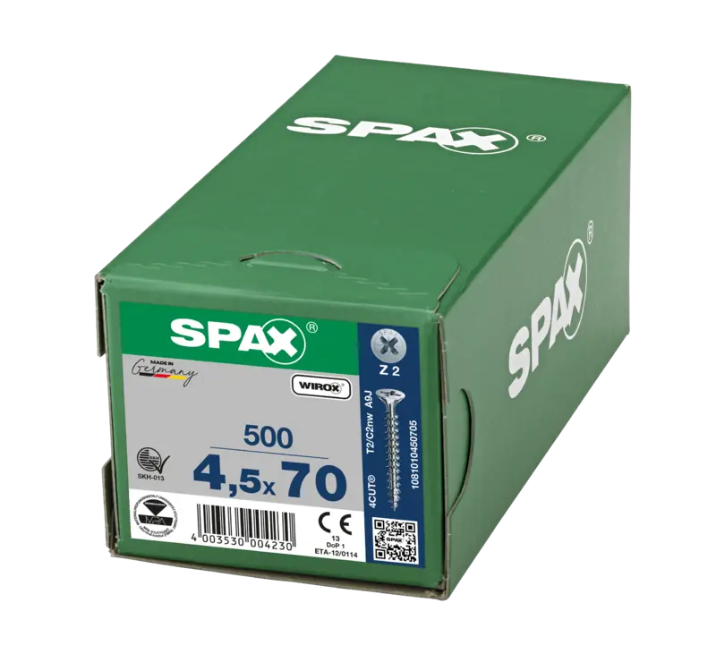Spax Universalschraube, Vollgewinde, Senkkopf, Kreuzschlitz Z, WIROX
