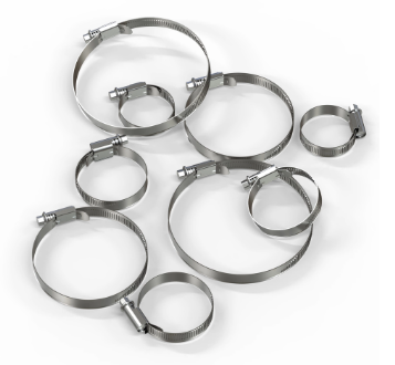 Fuchs+Sanders HN 8748 Sortiment Schlauchschellen Chromstahl im Koffer