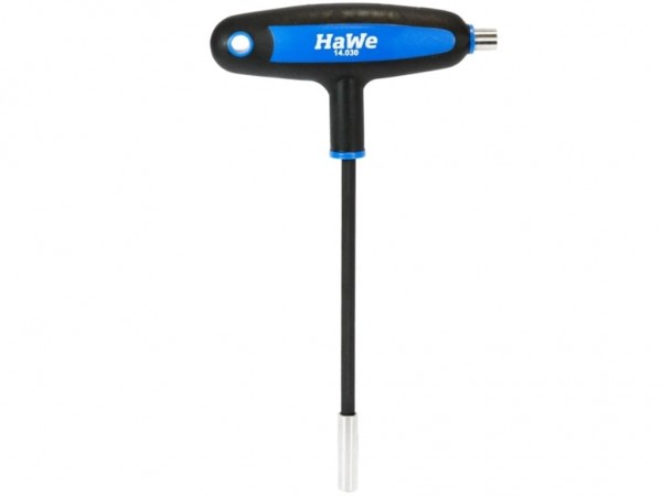 HaWe Magnet-Halter für BITS mit T-Griff und seitlichem Abtrieb 220 mm 1/4"