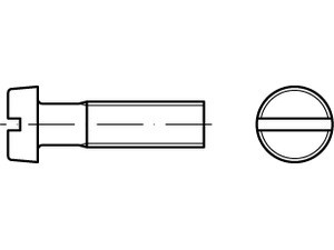 Schraube DIN 84 A2 Zylinderschraube mit Schlitz 100, M1,2 x 2 mm